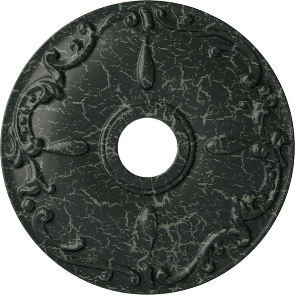 Ekena Millwork Kent Ceiling Medallion (Fits Canopies up to 5"), 18"OD x 3 1/2"ID x 1 1/4"P, Painted Turtle Crackle CM18KEPTC - main